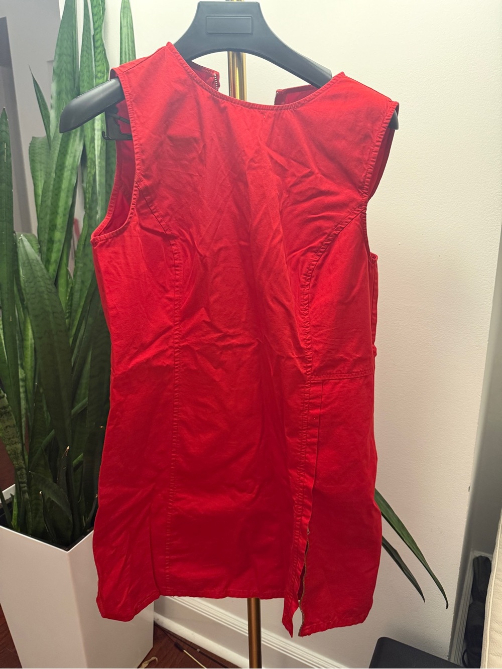 Zara red dress with slit